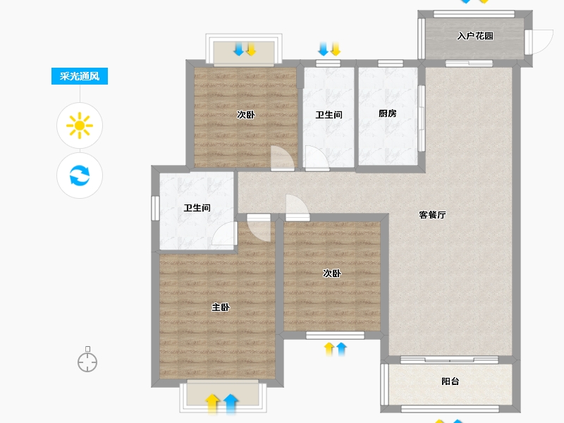 江西省-抚州市-清华苑-112.00-户型库-采光通风