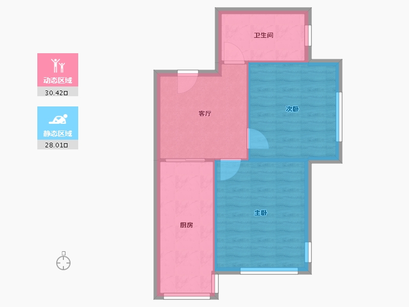 辽宁省-沈阳市-青城-77.00-户型库-动静分区