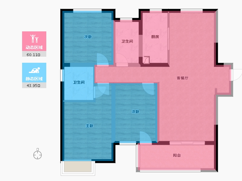 湖北省-宜昌市-融创融公馆-99.00-户型库-动静分区