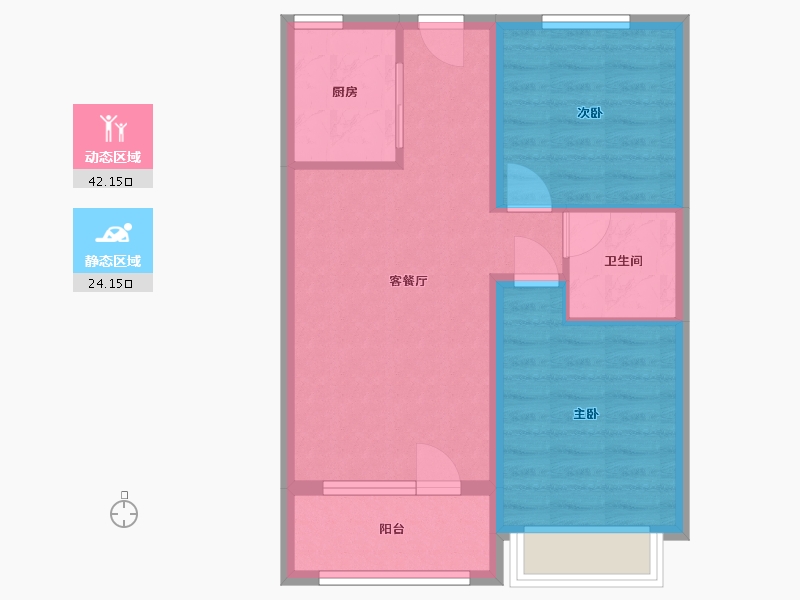 河北省-石家庄市-天山熙湖-70.00-户型库-动静分区