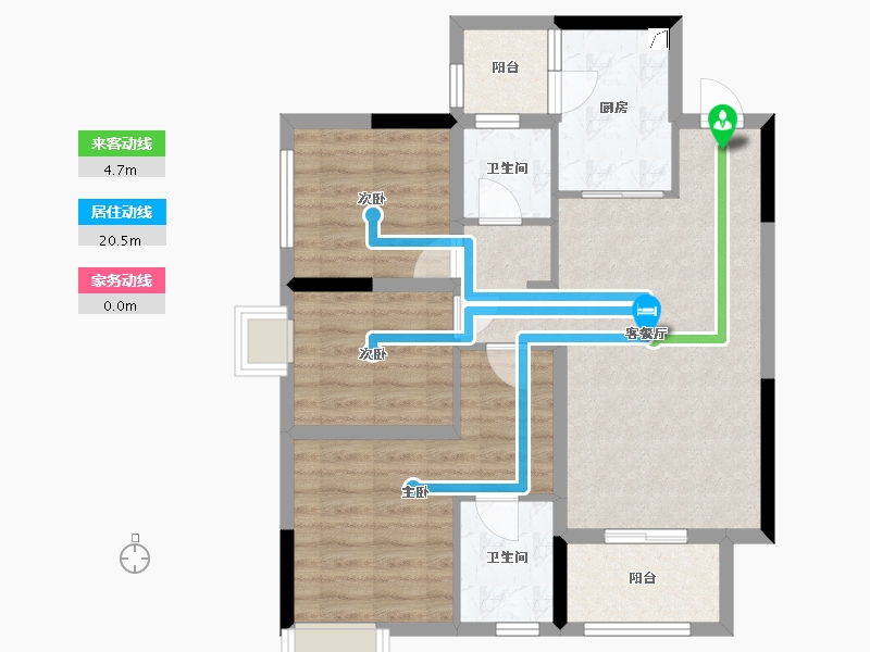 四川省-内江市-观岭云庭-90.00-户型库-动静线