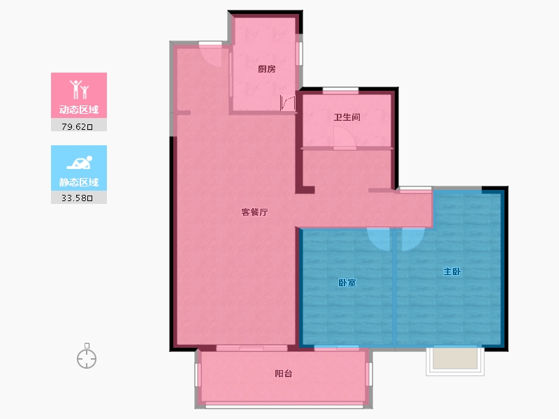 福建省-莆田市-白棠云麓二期A3 02户型-103.00-户型库-动静分区