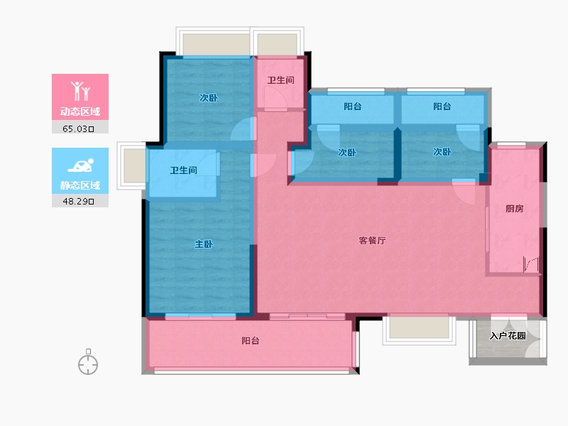 四川省-成都市-华熙528玺都-120.00-户型库-动静分区