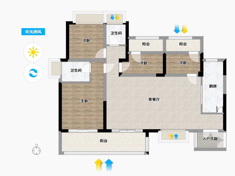 四川省-成都市-华熙528玺都-120.00-户型库-采光通风