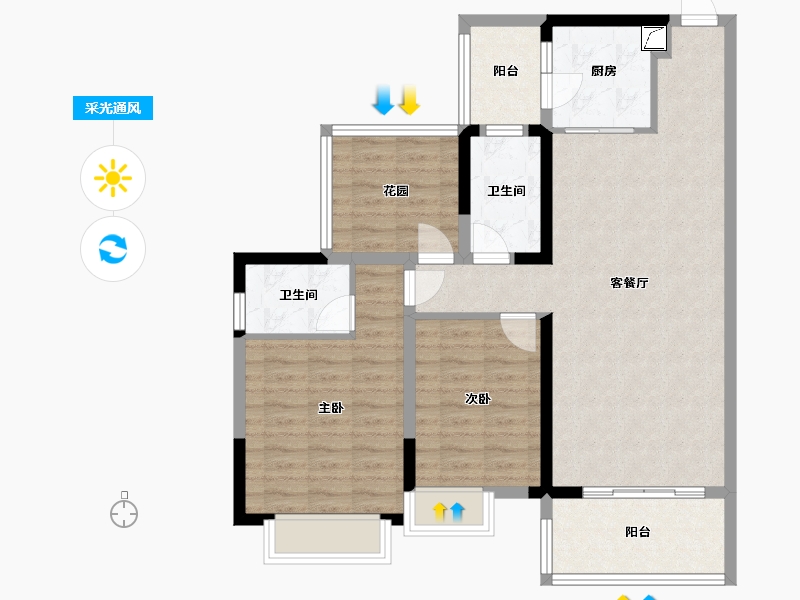 广西壮族自治区-玉林市-玉林奥园康城-118.00-户型库-采光通风