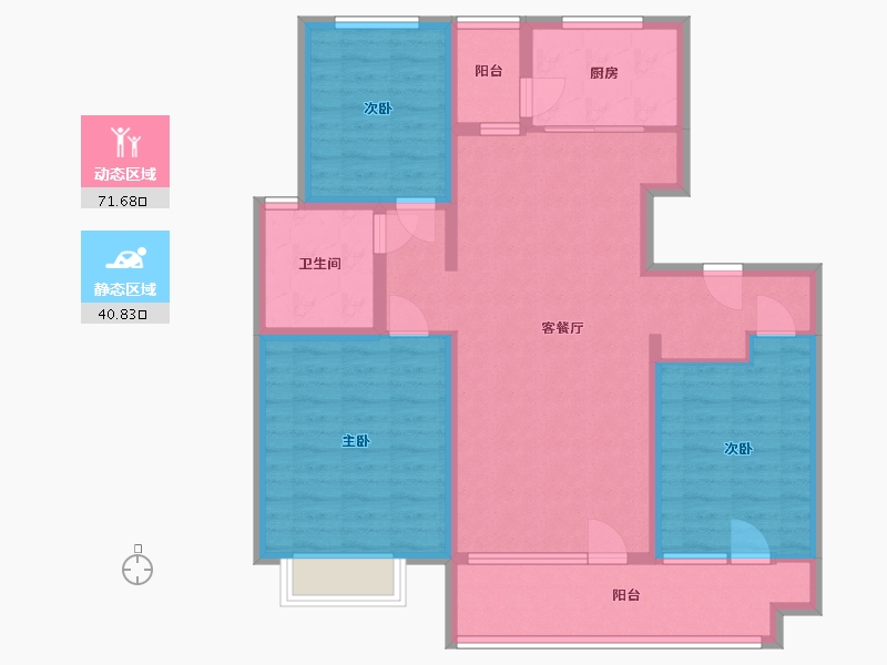 山东省-淄博市-儒意园-100.00-户型库-动静分区