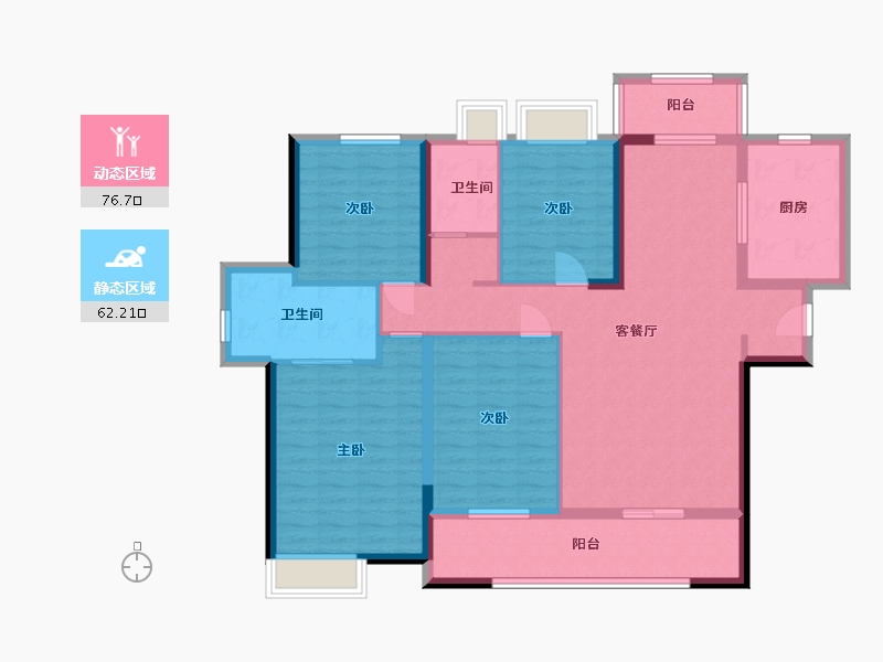 福建省-泉州市-龙湖天璞-142.00-户型库-动静分区