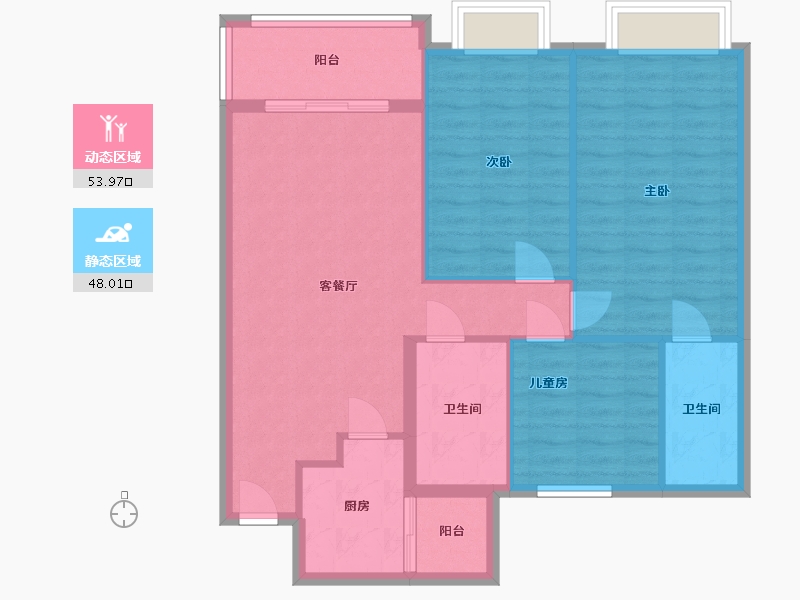 湖北省-随州市-恒大御府-90.00-户型库-动静分区