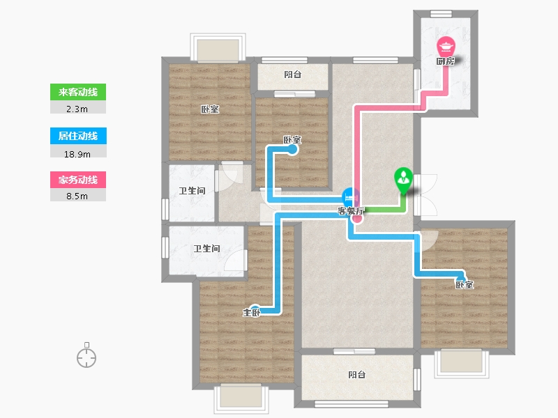 云南省-曲靖市-安厦十五城-111.86-户型库-动静线