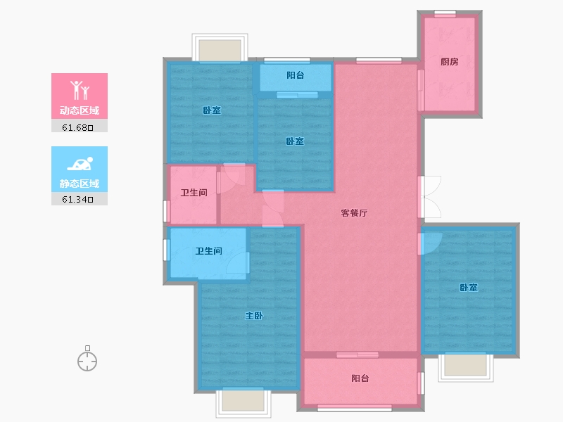 云南省-曲靖市-安厦十五城-111.86-户型库-动静分区