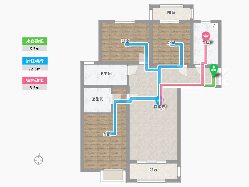 山西省-吕梁市-御锦华府-129.00-户型库-动静线