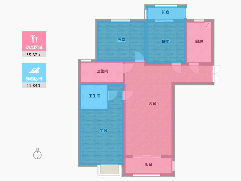 山西省-吕梁市-御锦华府-129.00-户型库-动静分区