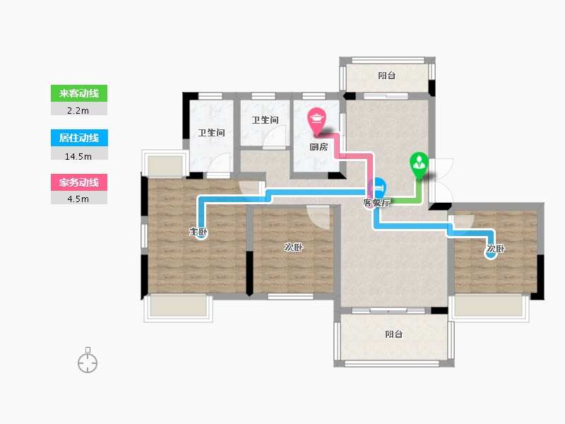 湖北省-黄石市-铜锣湾-92.00-户型库-动静线