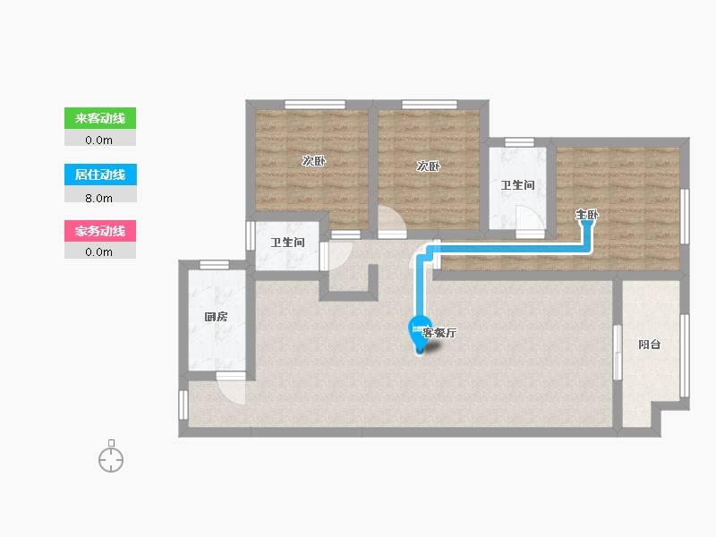 陕西省-商洛市-鑫苑壹号-130.00-户型库-动静线