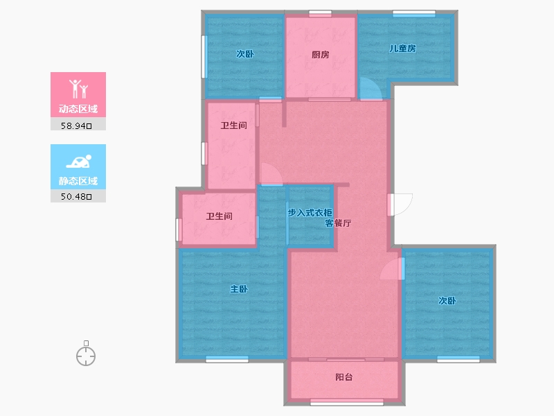 河北省-张家口市-保利中央公园-120.00-户型库-动静分区