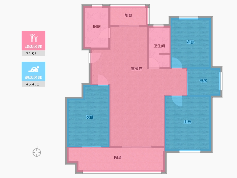 山东省-临沂市-德馨园-120.00-户型库-动静分区