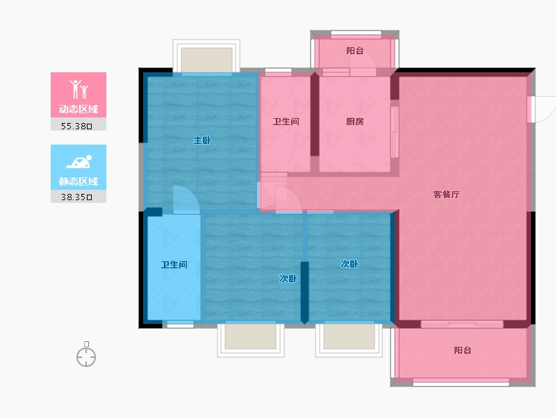 广东省-江门市-粤富-110.00-户型库-动静分区