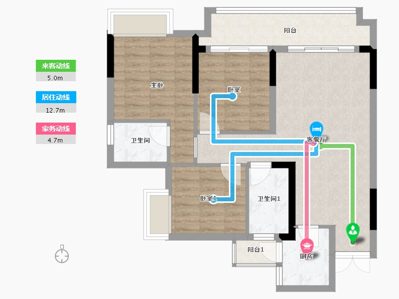 四川省-广安市-学府1号-80.00-户型库-动静线