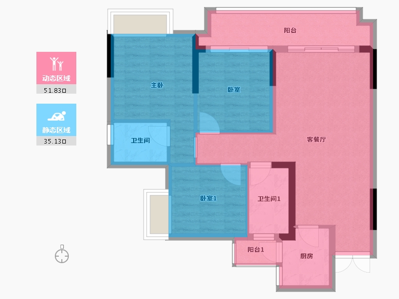 四川省-广安市-学府1号-80.00-户型库-动静分区