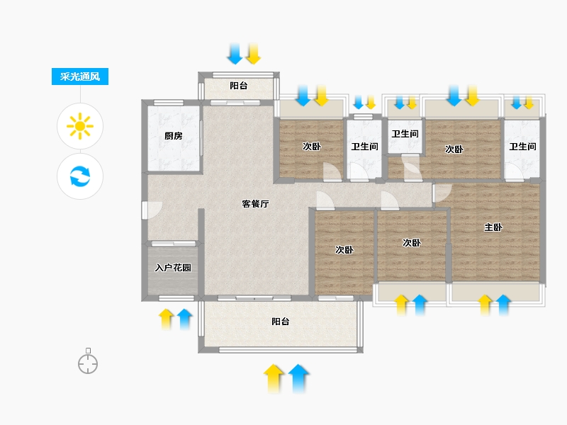 广东省-惠州市-禧临门-131.00-户型库-采光通风