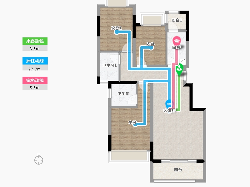 重庆-重庆市-金地自在城-81.56-户型库-动静线