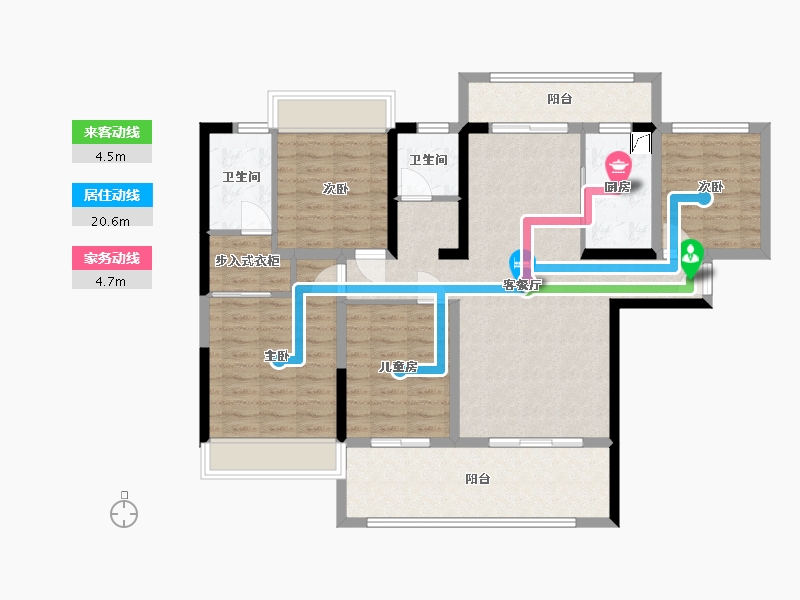 湖南省-常德市-国宾府-112.00-户型库-动静线