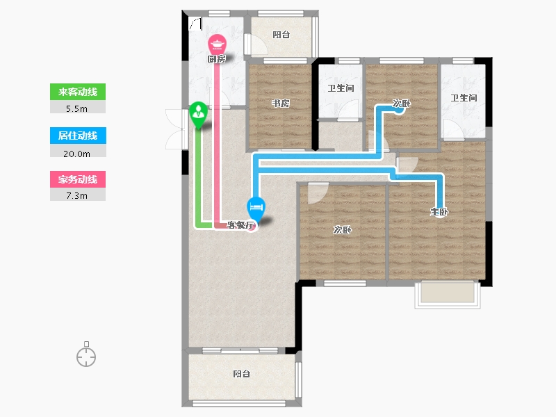 湖南省-益阳市-第1大道-120.00-户型库-动静线