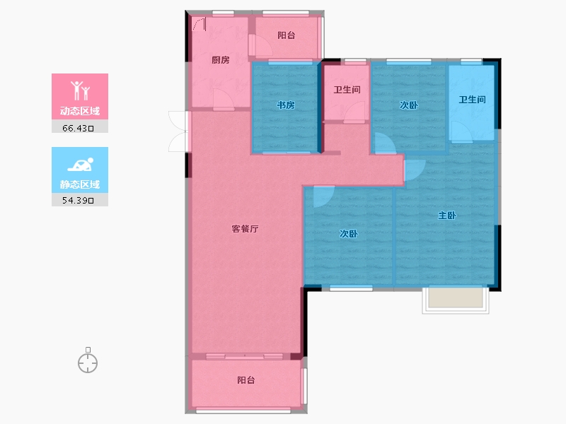 湖南省-益阳市-第1大道-120.00-户型库-动静分区