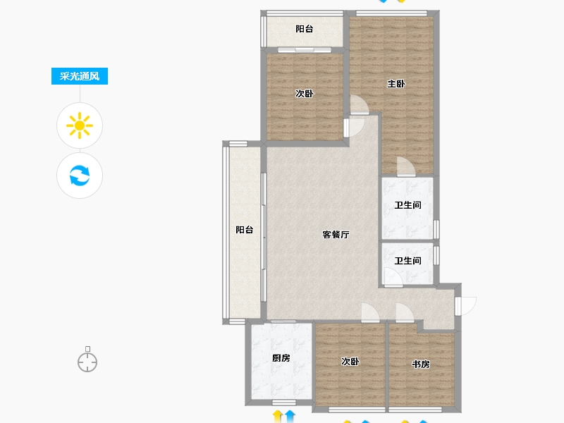 浙江省-杭州市-111-129.00-户型库-采光通风