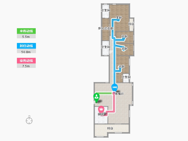 广东省-广州市-逢源路-173.00-户型库-动静线