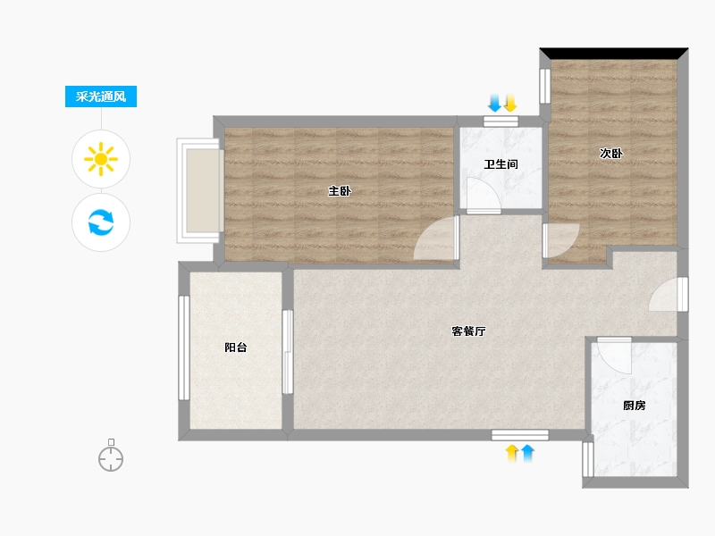 福建省-漳州市-进贤小区-79.00-户型库-采光通风