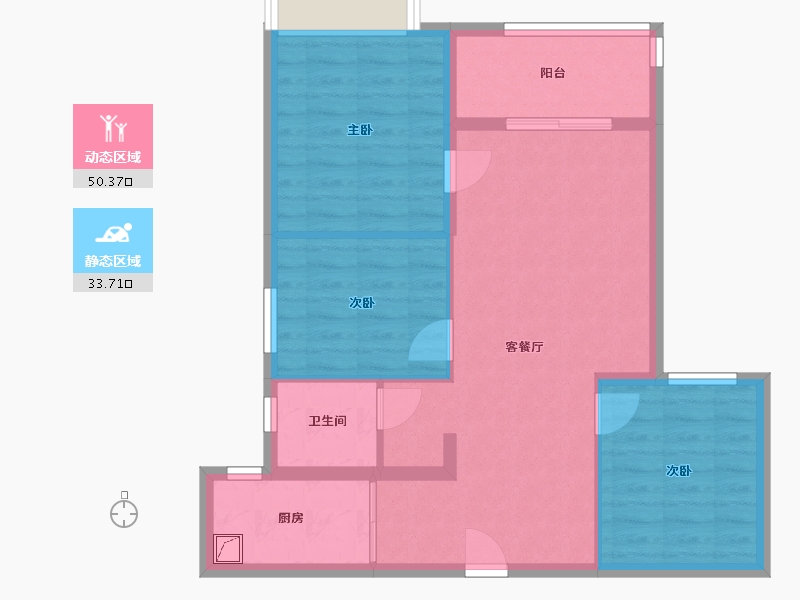 湖北省-武汉市-天汇龙城-78.00-户型库-动静分区