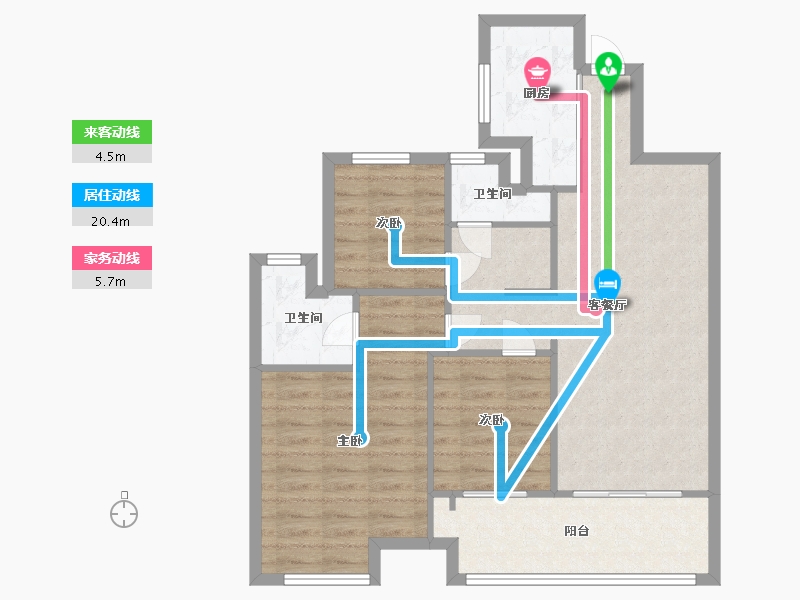 安徽省-滁州市-吾悦华府-81.00-户型库-动静线