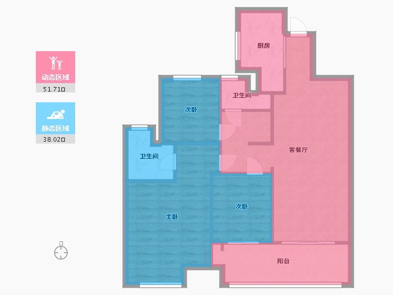 安徽省-滁州市-吾悦华府-81.00-户型库-动静分区