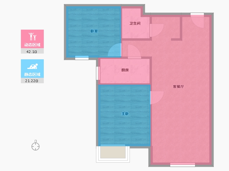 河北省-保定市-三利中和城-60.00-户型库-动静分区