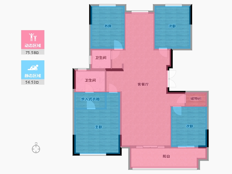 江苏省-镇江市-中南・君悦府-120.00-户型库-动静分区