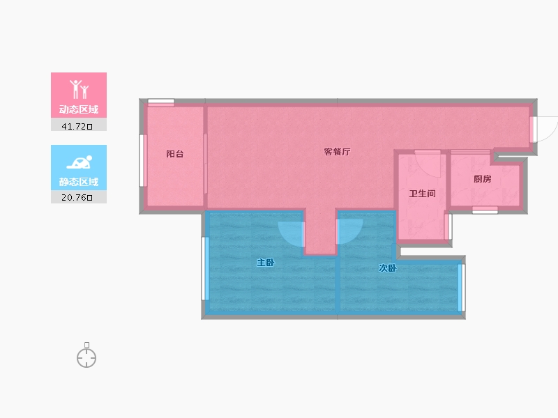 海南省-海口市-绿地海森林-68.67-户型库-动静分区