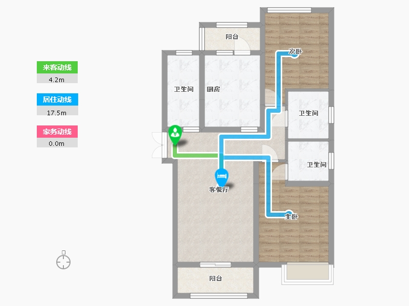 河南省-郑州市-建业花园里-94.00-户型库-动静线