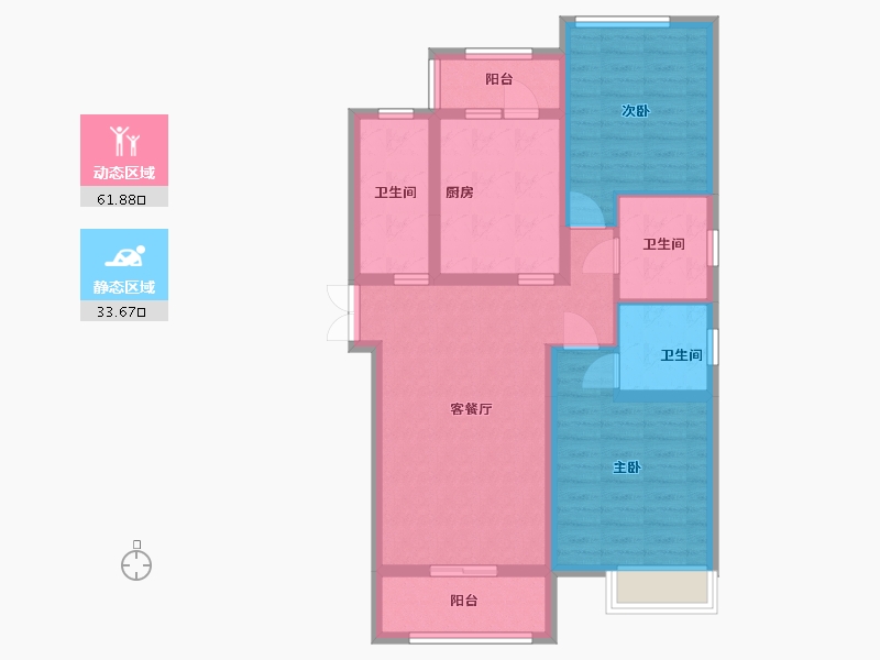 河南省-郑州市-建业花园里-94.00-户型库-动静分区