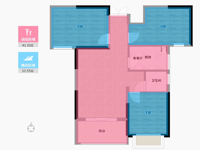 四川省-达州市-新南岸-70.00-户型库-动静分区