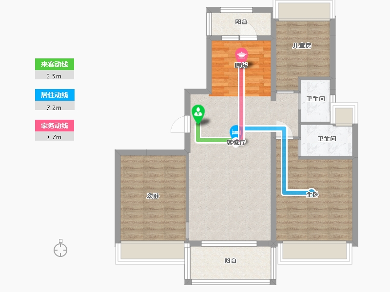 湖北省-随州市-碧桂园-92.30-户型库-动静线