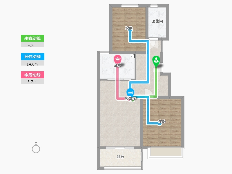 江苏省-苏州市-紫荆庄园-70.00-户型库-动静线