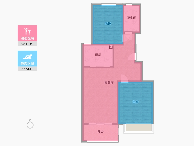 江苏省-苏州市-紫荆庄园-70.00-户型库-动静分区