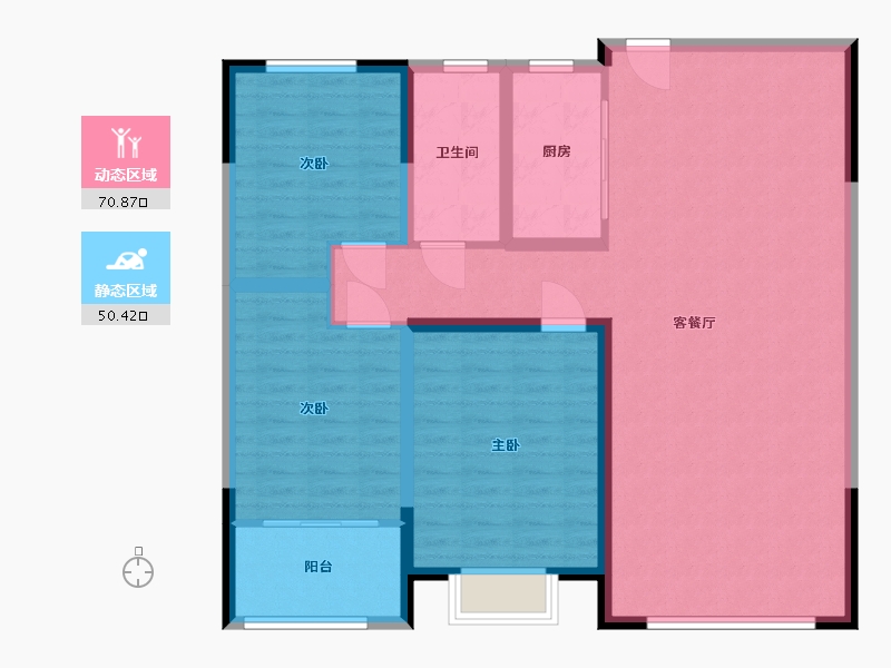 山东省-潍坊市-壹号院-110.00-户型库-动静分区