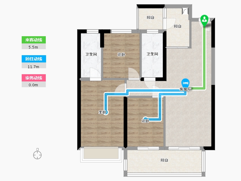 四川省-成都市-建发中央湾区-89.00-户型库-动静线