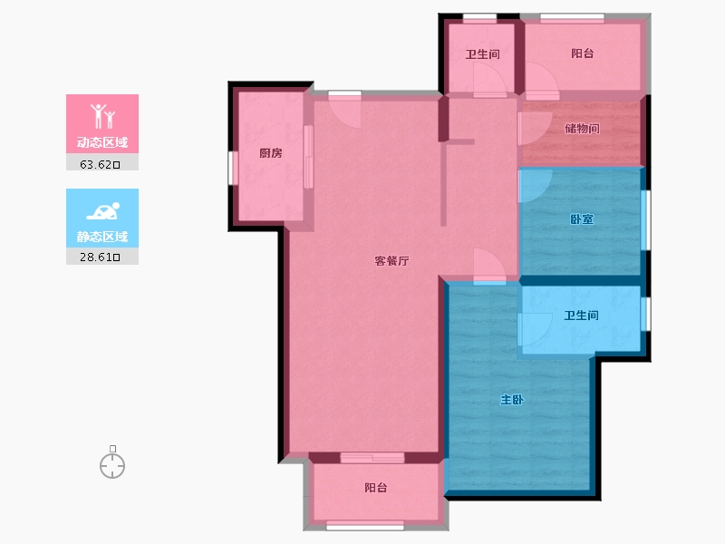 广东省-中山市-华发四季-88.00-户型库-动静分区