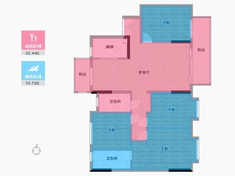 湖北省-宜昌市-学府壹号-130.00-户型库-动静分区