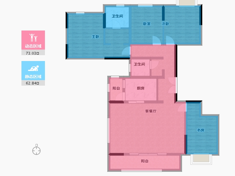 四川省-雅安市-蜀天君临-150.00-户型库-动静分区