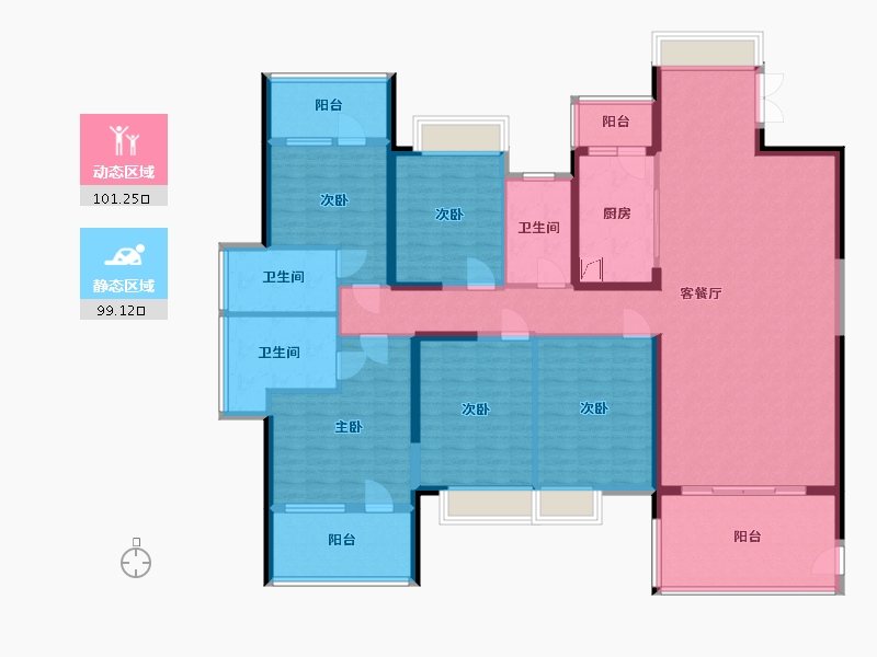 广东省-深圳市-星河荣御-181.00-户型库-动静分区