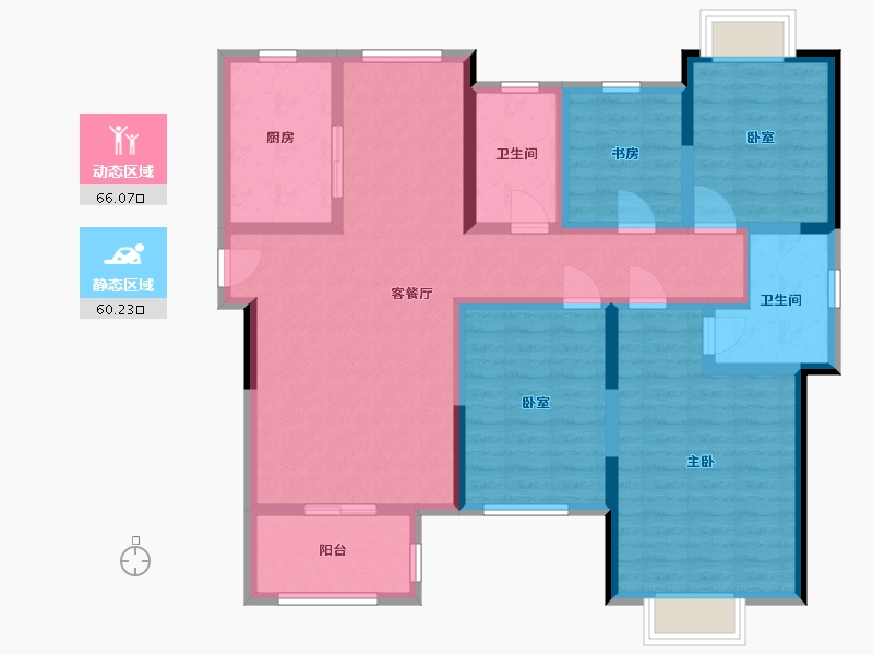 河北省-保定市-天阔合院-110.00-户型库-动静分区